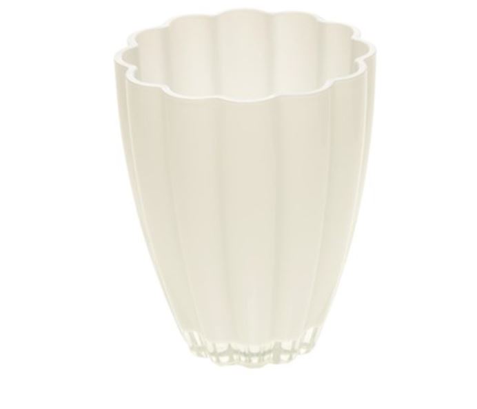 D14xH17 cm White Bloom Glass Vase (5 pcs/ctn)