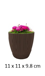0.5L Flowerpot, Brown (60 pc/ctn)