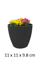 0.5L Flowerpot, Grey (60 pc/ctn)