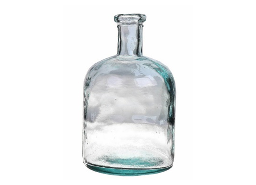 Clear Recycled glass Vase, H9.4"xD5.9",  24x15cm (6 pc/ctn)