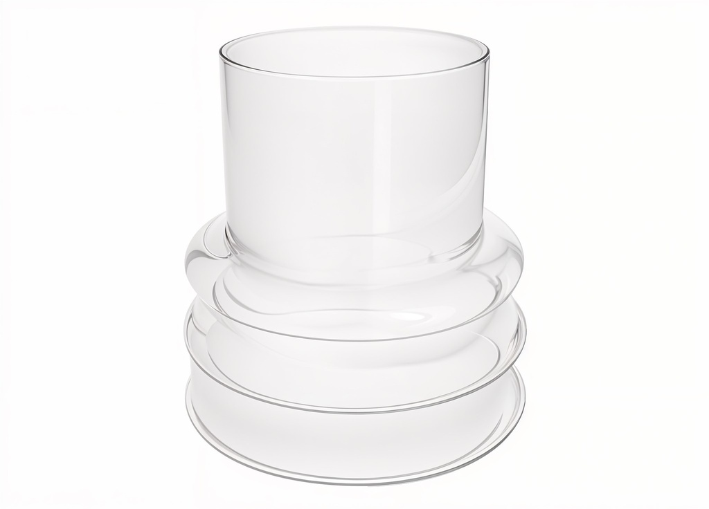 Clear Recycled glass Vase, H8.3"xD7.5",  21x19cm (4 pc/ctn)