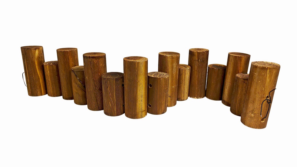 Wood Deco Fence diameter 6CM, height 15CM, length 90cm