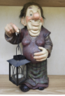 Gnome with lantern 23*18*38