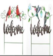Metal Bird Garden Stake, 55x53x2.5cm  (12 pc/ctn)