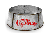 26" (66*66*24.1CM) Galvanized Christmas Tree Collar (6 pc/ctn)