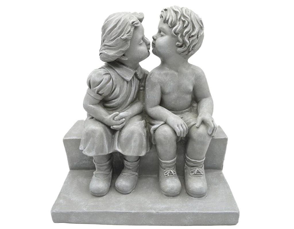 Garden Sitting Boy & Girl, 15.75*10.24*16.34" (1 pc/ctn)