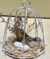 Quail Eggs in Nest in Cage, 8x12cm (120 pcs/ctn)