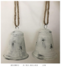 Metal Christmas Bell Hanging, 10.5x10.5x13.5cm (1PC/opp bag
24PCS/CTN)