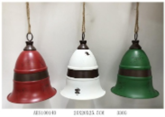 Metal Christmas Bell Hanging, 20x20x25.5cm (1PC/opp bag
12PCS/CTN)