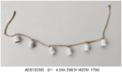 Metal Christmas Bell Hanging, 4.5x4.5x6.5/140cm (1PC/opp bag
24PCS/CTN)