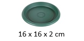 6.5" Flowerpot Tray, Green (10 pc/ctn)
