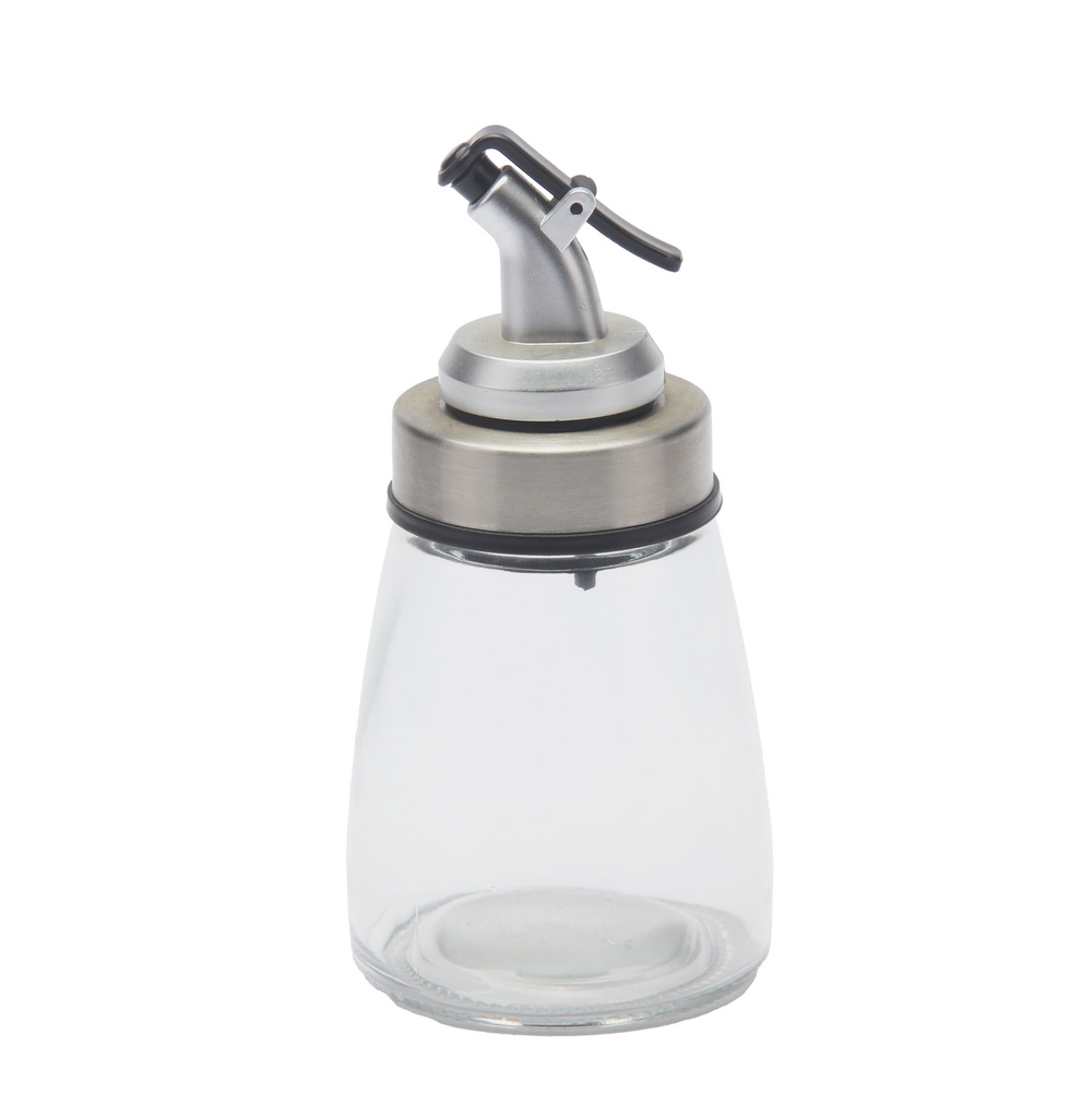 180ml (6.1oz) Glass Oil Bottle With Electroplated Lid (36 pc/ctn)