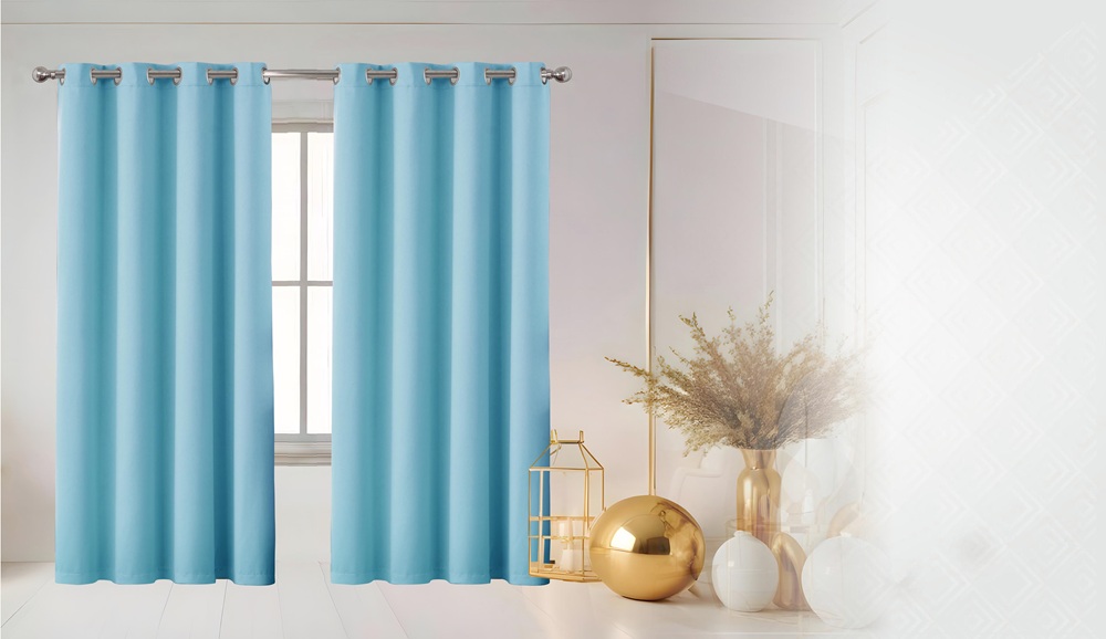 54"x84" Nora 90% Blackout Grommet Window Curtain, Solid Color, 100% Polyester (12 pc/ctn)