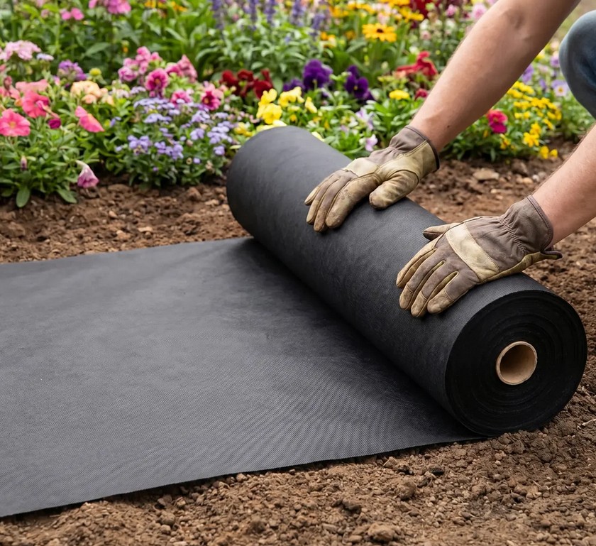4x200FT Multipurpose Weed Control Fabric, made of moisture-resistant PP material(2 pc/ctn)