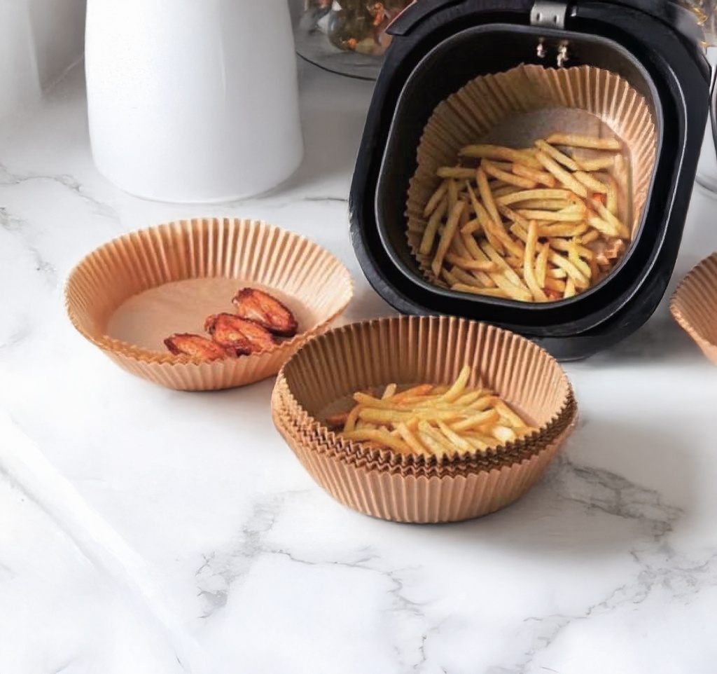 50 pc Round Baking Paper, 7.8"x1.8"(20x4.5cm), Non-Stick/Disposable/Waterproof/Oil-Proof (48 pc/ctm)