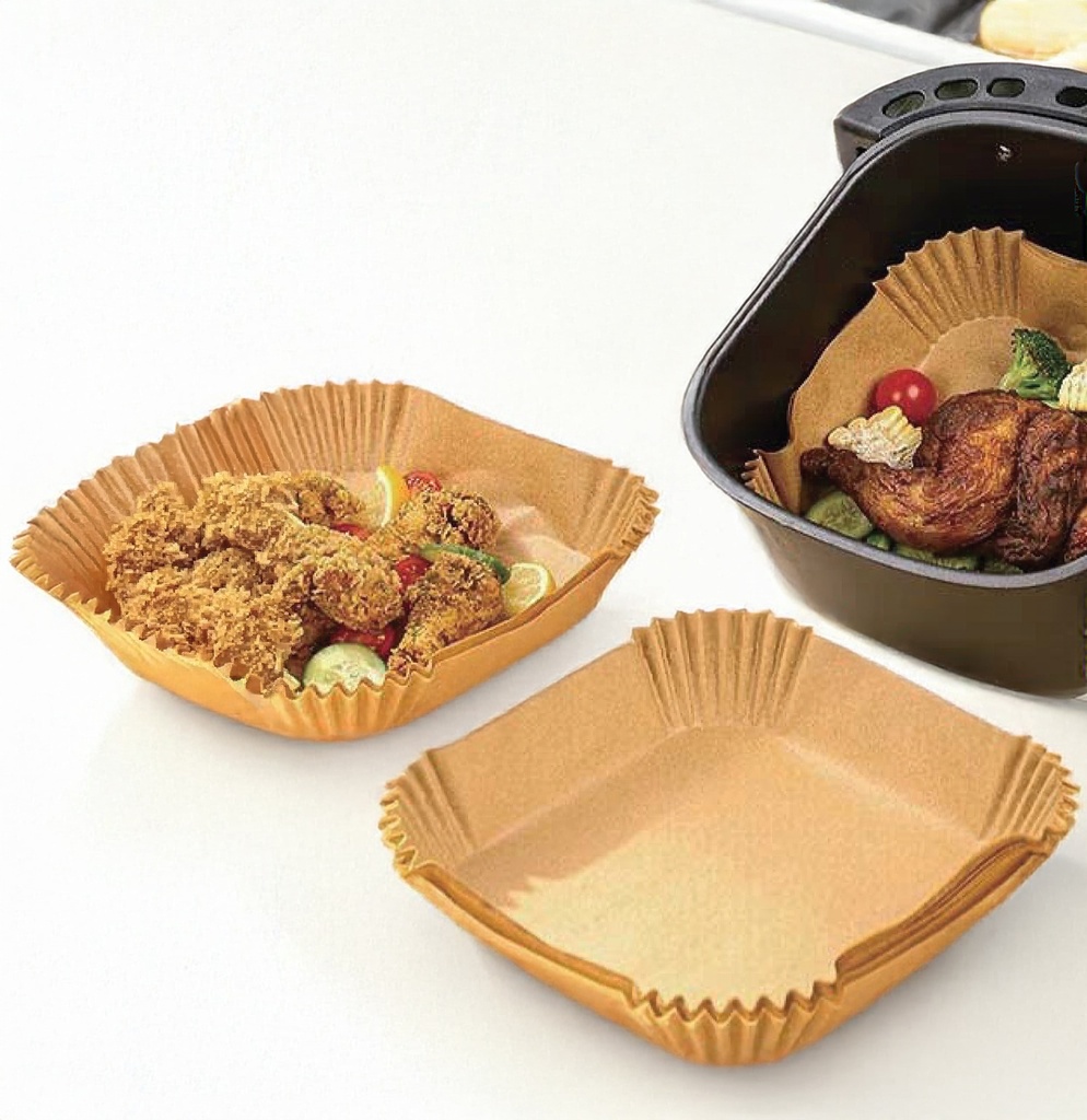 50 pc Square Baking Paper, 7.8"x1.8"(20x4.5cm), Non-Stick/Disposable/Waterproof/Oil-Proof (48 pc/ctm)