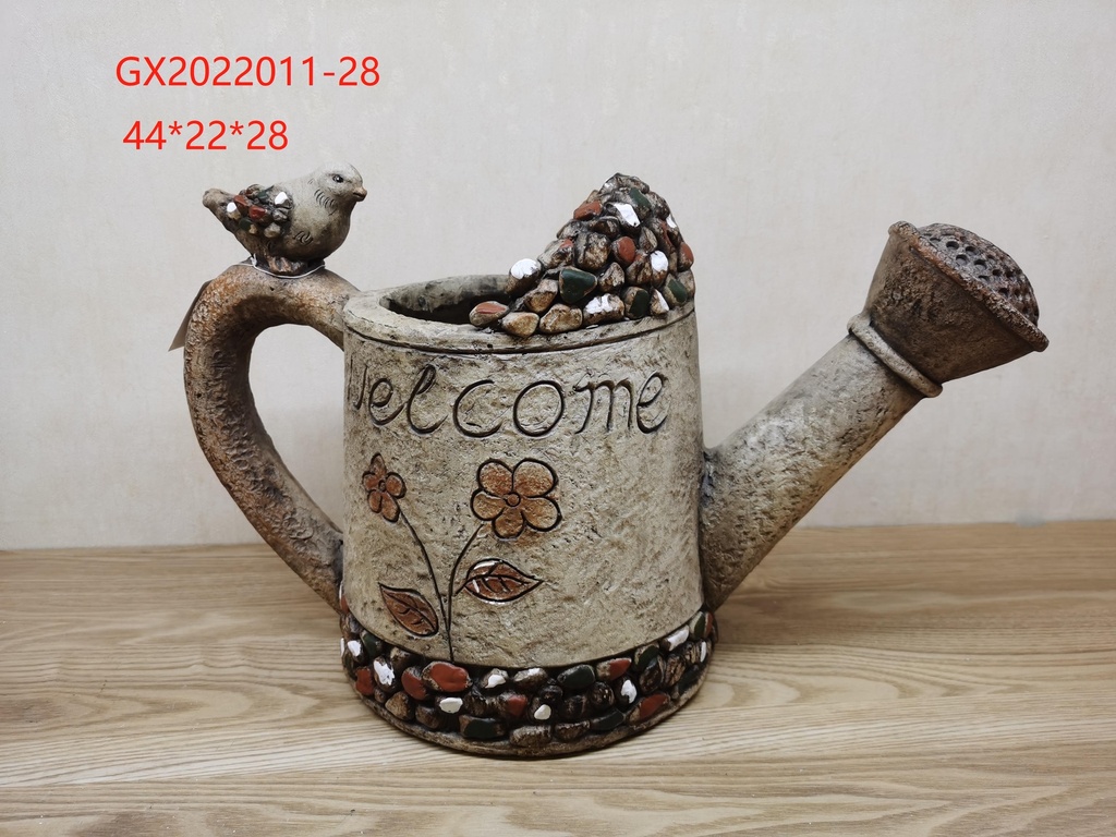Resin Watering Can Ornament: 44x22x28cm