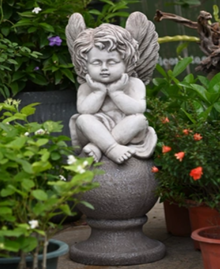Metal Angel Ornament, 22x22x65cm (1 pc/ctn)