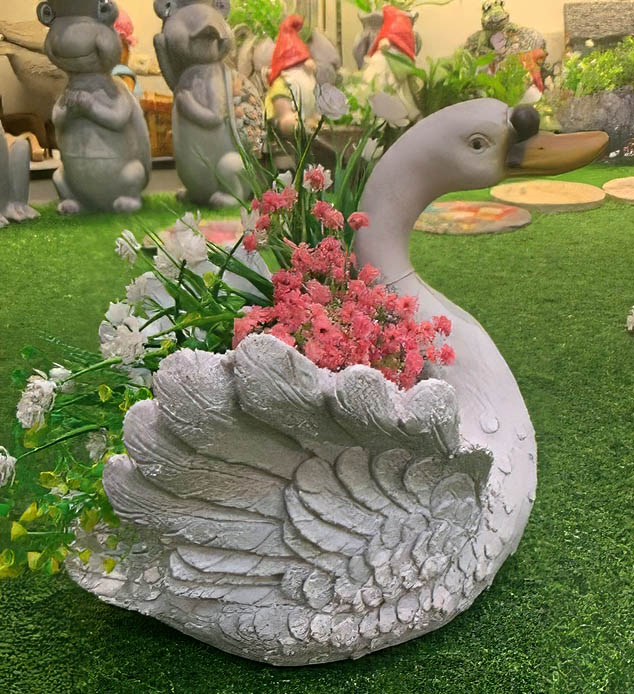 Resin Swan Ornament, 29x26x22cm (4 pc/ctn)