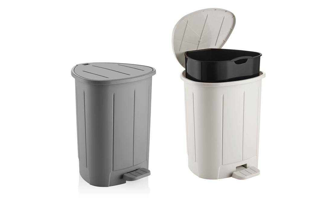 8LT Corner Pedal Dustbin, 10"x12.5"(25x31.8cm), mixed color(6 pc/ctn)