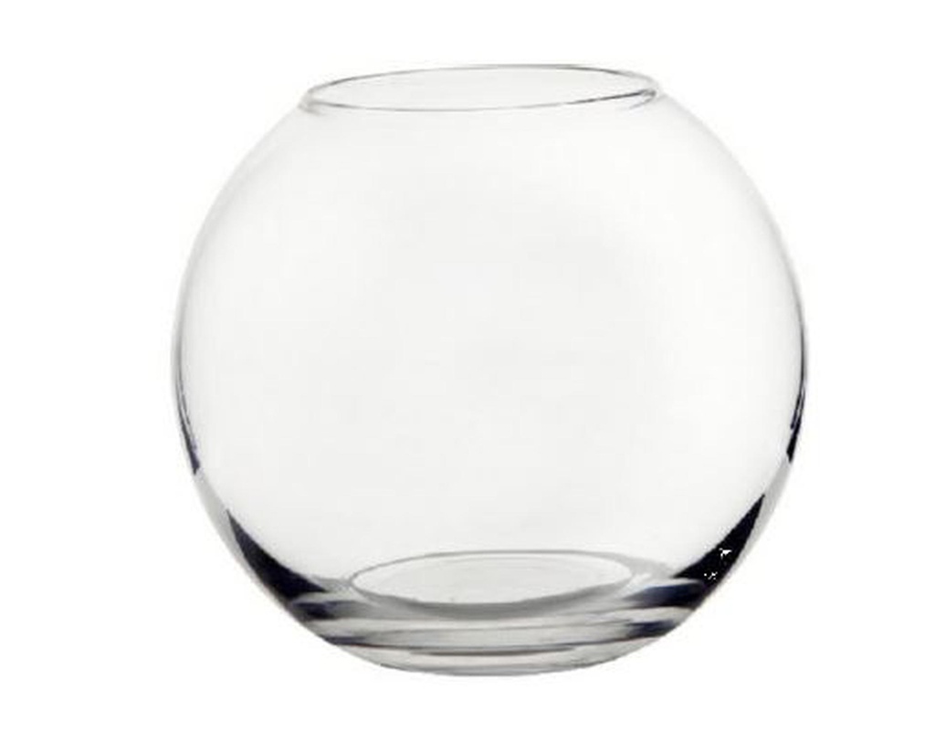 10"x8"(D25xH20 cm) Clear Round Glass Vase/Fish Bowl (1 pcs/ctn)