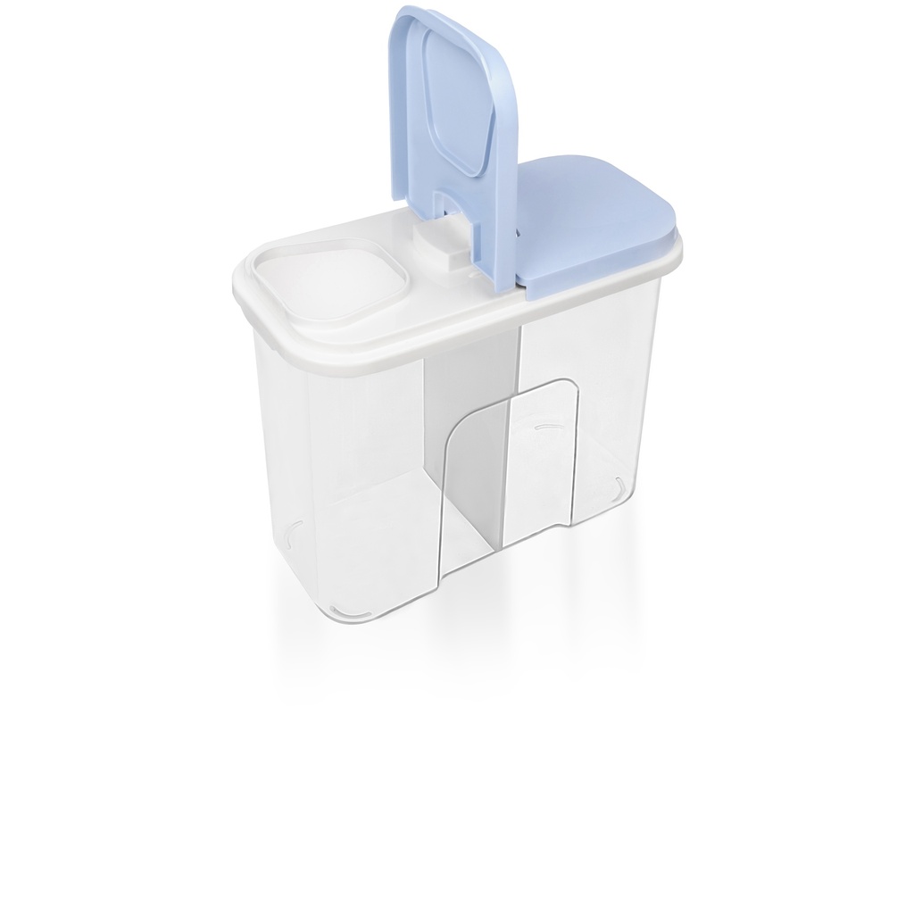 2.2QT(2100ml) 2 Section Dry Food Container Container (12 pcs/ctn)