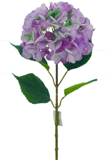 [FL6501-PP] Hydrangea, 22cm, w. 68cm Stem, 4 Leaves, Purple (240 pc/ctn)