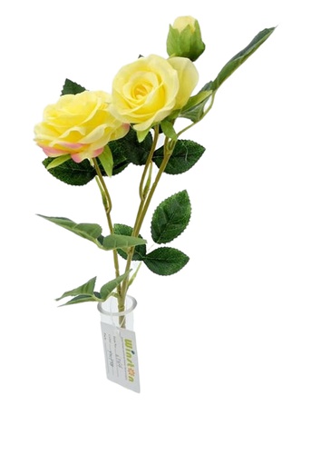 [FL6602-YL] Rose Spray with 38 cm Stem, Yellow  (576 pc/ctn)