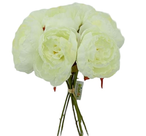 [FL6023-WH] 7 head Peony Bouquet Set, 25 cm (24 set/ctn)
