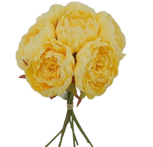 [FL6023-YL] 7 head Peony Bouquet Set, 25 cm (24 set/ctn)