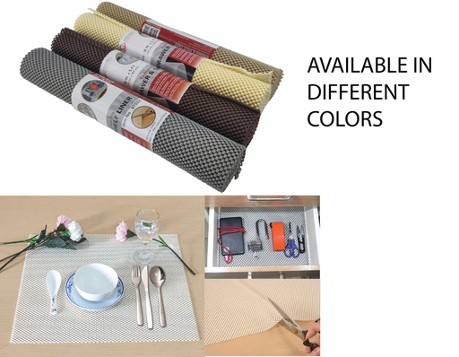[BT022] 5' x 18" x 1/10" (150cmx45cmx0.26cm) PVC Anti-Slip Mat,Mixed Color (24 roll/ctn)