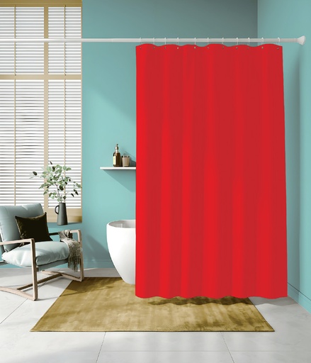 [BT1720] 70 x 72" RED PVC SHOWER CURTAIN 83 GSM (24 pcs/ctn)