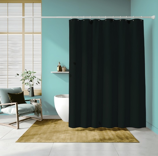 [BT1721] 70 x 72" BLACK PVC SHOWER CURTAIN 83 GSM (24 pcs/ctn)