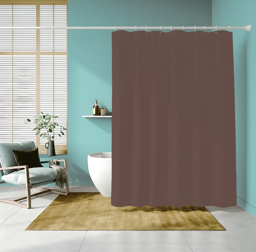 [BT1722] 70 x 72" BROWN PVC SHOWER CURTAIN 83 GSM (24 pcs/ctn)