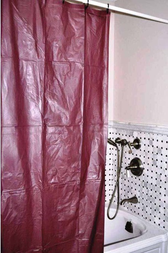 [BT1750-M] PVC Maroon Shower Curtain (12 sets/ctn)