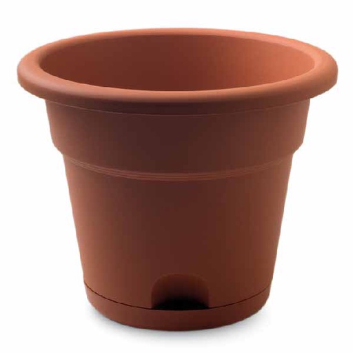 [FL0022] 8.7" Round Plastic Flower Pot, Made in Italy (12 pcs/ctn)