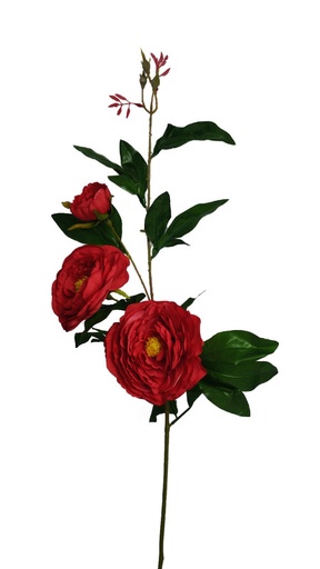 [FL6503-RD] Tearose with 3 heads stem 90 cm, Red (240 pc/ctn)