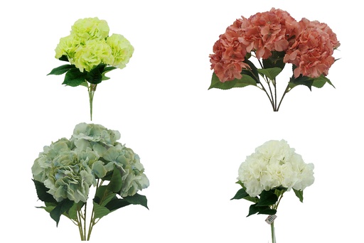 [FL6506] 5 pc Hydrangea Bush Set, 19"(48cm) (36 sets/ctn)