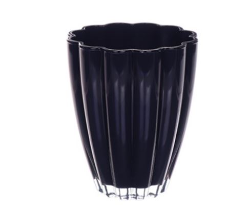 [GA1417BL] D14xH17 cm Dark Blue Bloom Glass Vase (5 pcs/ctn)