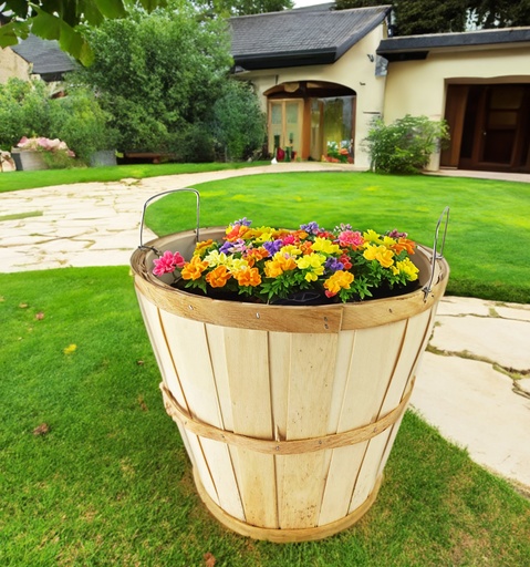 [FL9600M] 13" x 12'' (34 x 30cm)Bushel Basket with Side Handles (10 pc/ctn)