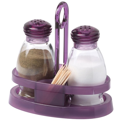 [GL310] 2 pc 95ml Salt Shaker and Caddy Set (36 sets/ctn)
