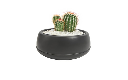 [FL0141GY] 0.86LT Arrangement Flower Pot, Anthracite (30 pc/ctn)