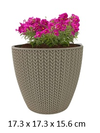 [FL0145BG] 2.5LT Flower Pot, Beige (30 pc/ctn)