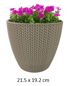 [FL0146BG] 5LT Flower Pot, Beige (30 pc/ctn)