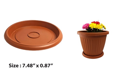[FL0151T] Tray for 5.5LT Flower Pot, Terra Cotta (10 pc/bag)