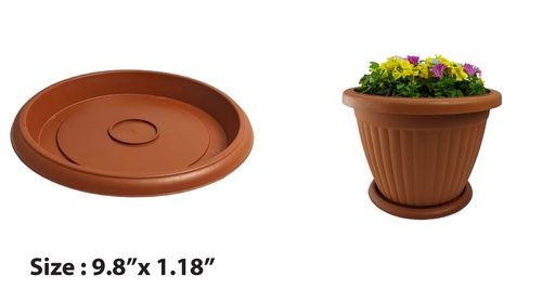 [FL0152T] Tray for 11.5LT Flower Pot, Terra Cotta (10 pc/bag)