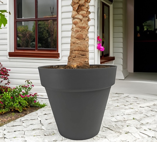 [FL0155GY] 46LT Flower Pot, Grey (48 pc/bag)