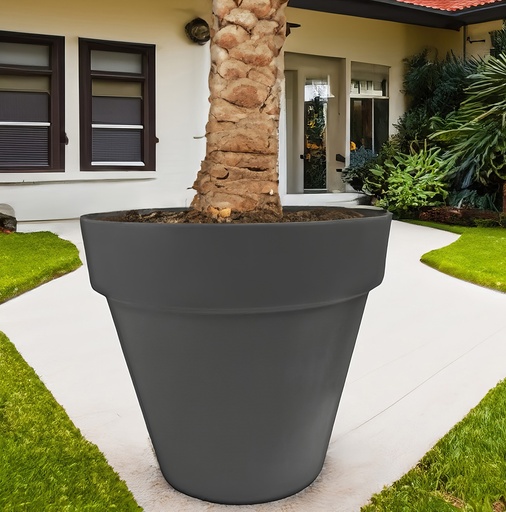 [FL0156GY] 76LT Flower Pot, Grey (48 pc/bag)