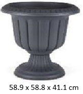 [FL0158L] 47LT Tall Flower Pot, Grey (37 pc/bag)