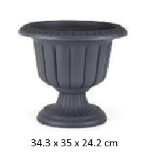 [FL0158S] 9.8LT Tall Flower Pot, Grey (75 pc/bag)